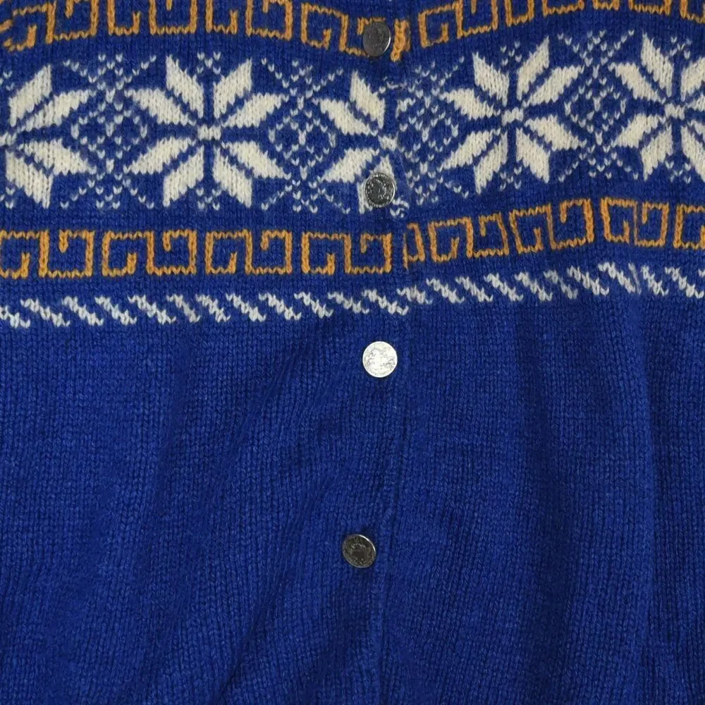 Cambridge Dry Goods Wool Sweater Blue Nordic Fair Isle Pullover Women’s Vintage - Picture 7 of 7
